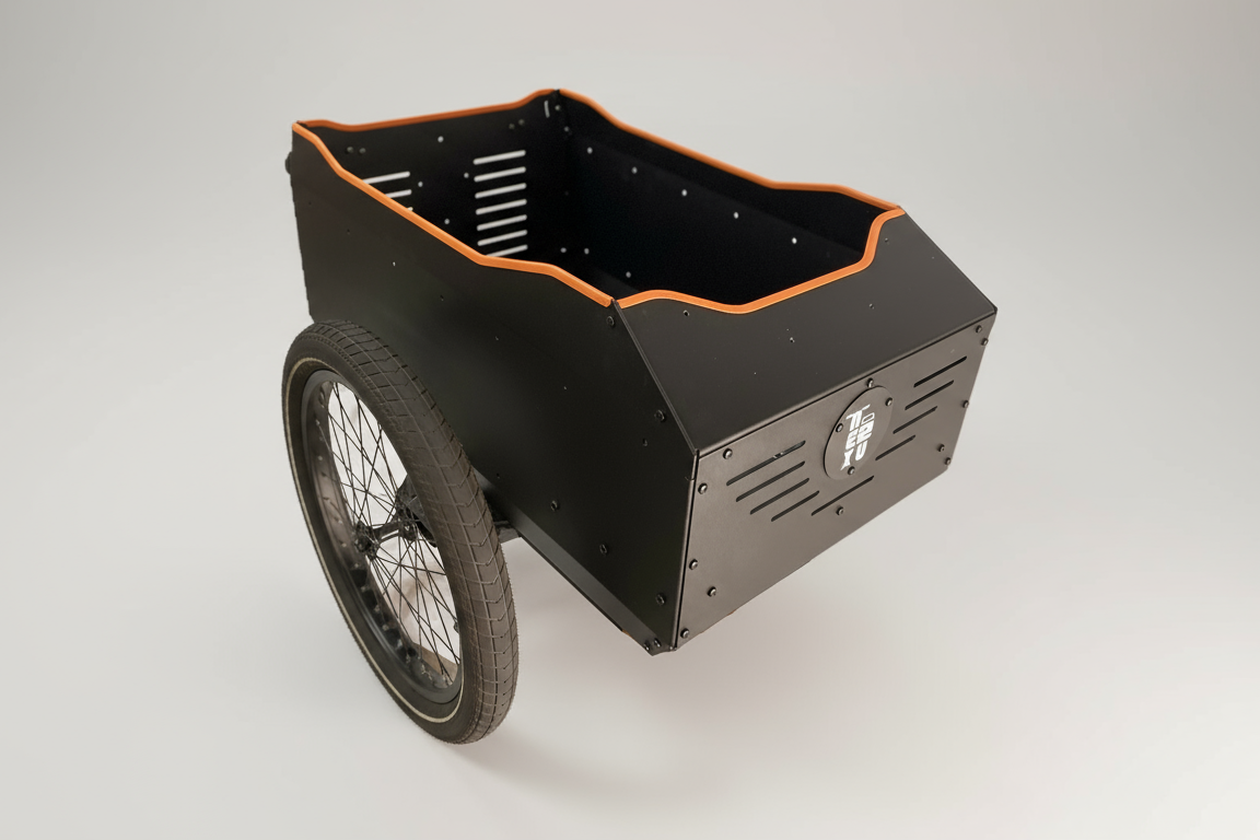 Bicycle Sidecar with Orange Trim