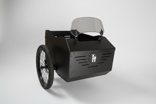 bicycle sidecar with windshield