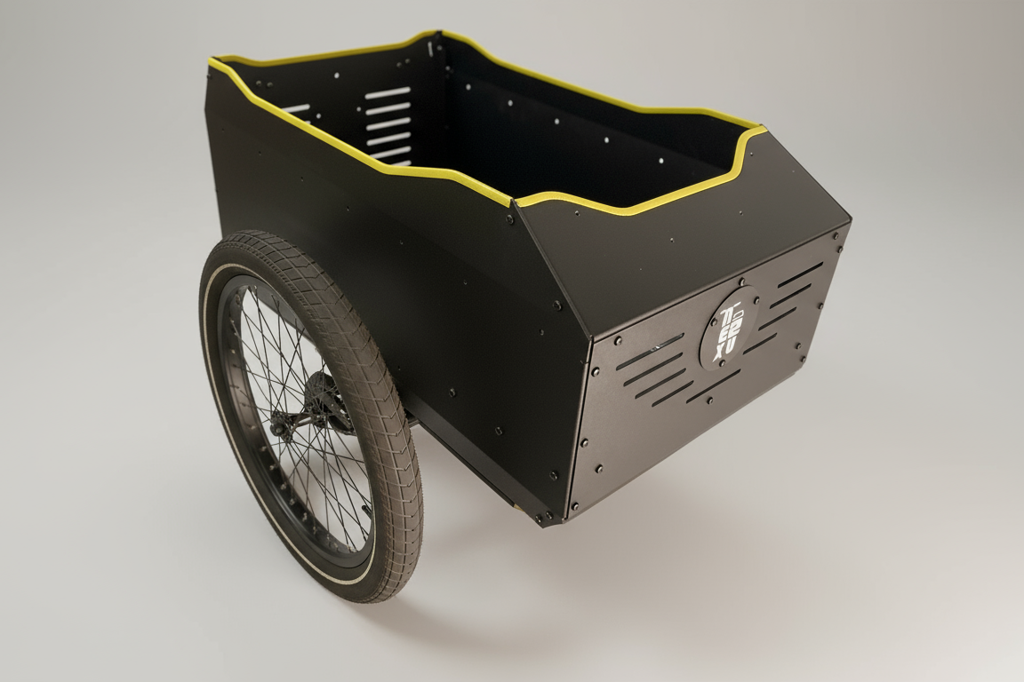 Bicycle Sidecar with yellow trim